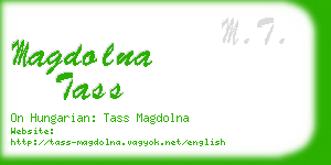 magdolna tass business card